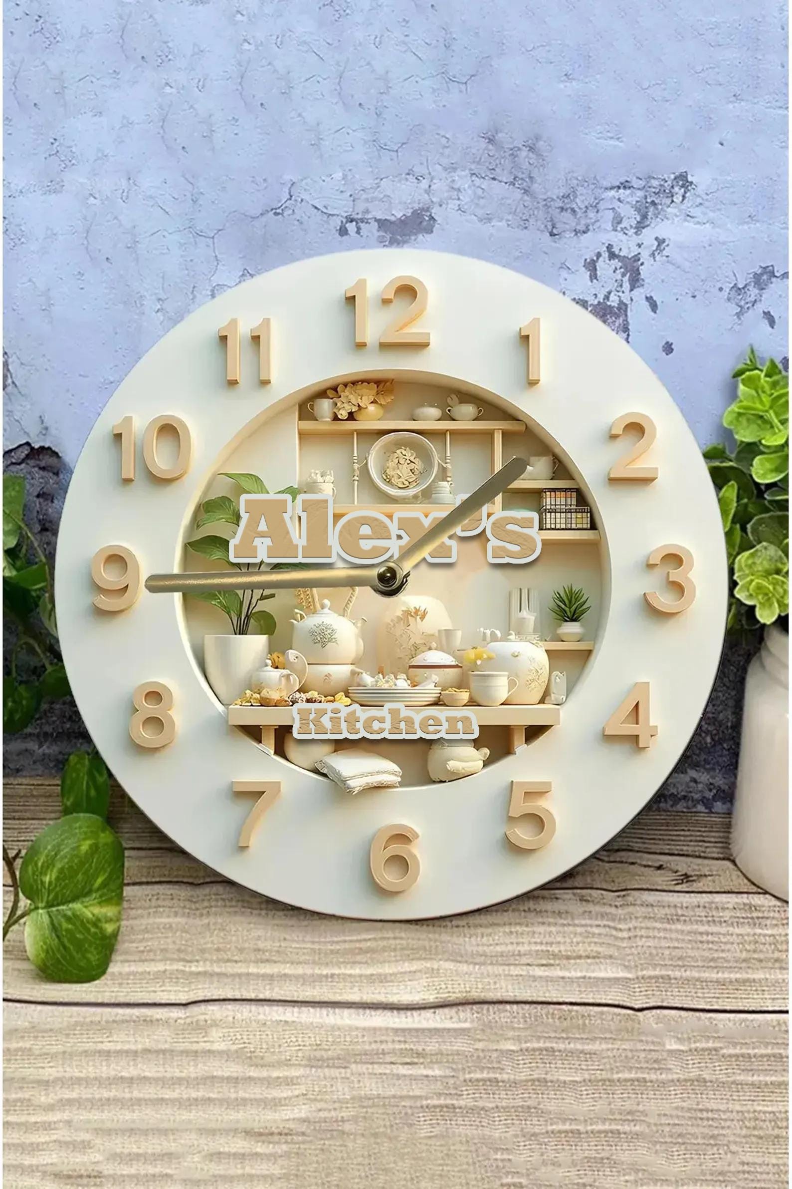 Personalized Kitchen Name Clock