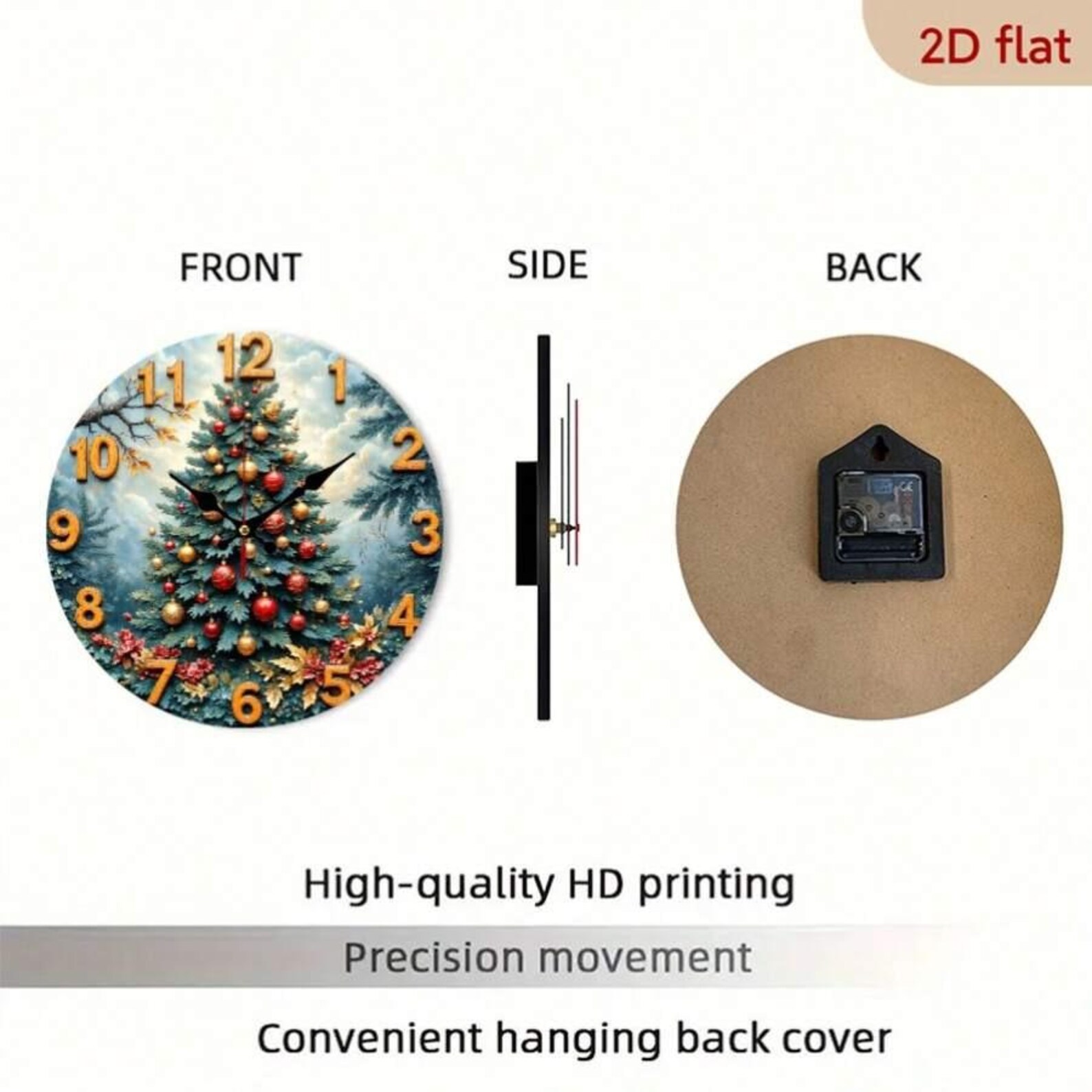 Christmas Tree Wall Clock