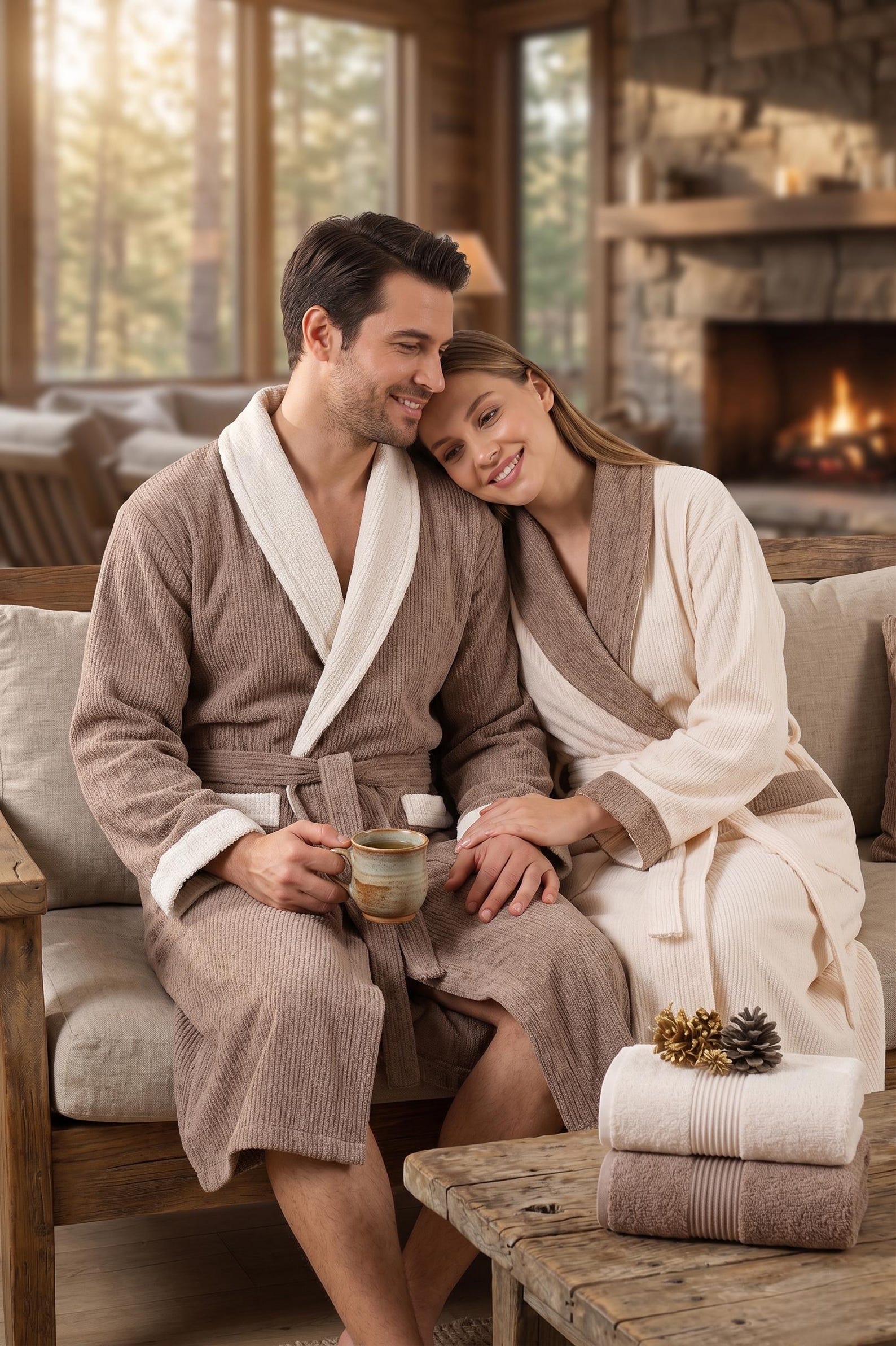 Family Matching Robes – Set of 4 Waffle Bathrobes